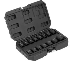 Yato Toya Sa Poland Smūginių trumpų galvučių rinkinys – AS-Drive 1/2", CrMo – 10–27 mm, 15 vnt (YT-10253)