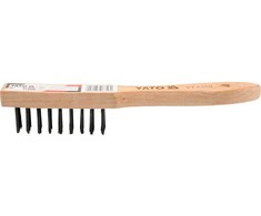 Yato Toya Sa Poland WIRE BRUSH, STEEL WIRE, 4 ROWS, WOODEN HANDLE (YT-6358)