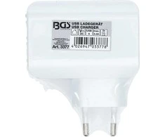 Bgs Technic Universalus USB įkroviklis | 3 USB lizdai | maks. 3,4 Iš viso maks. 2,4 A / USB | 110 - 240V (3377)