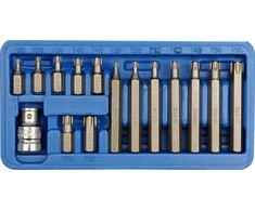 VOREL TORX sukimo antgalių rinkinys 15 vnt. 66580