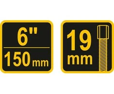 Vorel Toya Sa Poland Guolių nuėmėjas lygiagretus 2- kojis | 150 mm (80473)