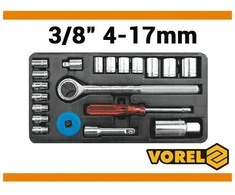 VOREL Rinkinys KLUCZY rinkinys 21 vnt 3/8"