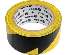 Vorel Oem Lipni įspėjamoji juosta - geltona-juoda 48mmx33m