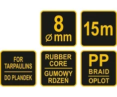 VOREL RUBBER W OPLOCIE BUČIAMS 8mm x 15m