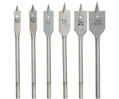 Grąžtas VOREL veleno grąžtų rinkinys, 6 vnt., 10–25 mm, 22500