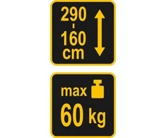 Vorel Toya Sa Poland Teleskopinė atrama įtvaras | 160 -290 cm (29445)