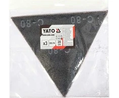 Toya Sa Poland Abrazyvinis tinklelis | delta | su velcro | 280 mm | 3 vnt. | P80 (YT-846113)