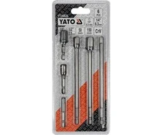 Yato Toya Sa Poland Adapterių komplektas | ilgi ir trumpi | iš 1/4"(6,3 mm) į galvutes 1/4" - 3/8" - 1/2" | 150 mm (YT-04629)