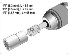 Grąžtas YATO SDS ADAPTERIAI LIZDOMS 1/4 3/8 1/2" RINKINYS.