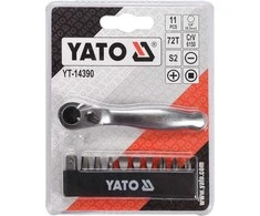 Yato Toya Sa Poland Antgalių rinkinys su terkšle 1/4" | 11 vnt. (YT-14390)