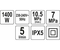 Aukšto slėgio plovykla Yato YT-85910