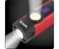 Yato Toya Sa Poland COB LED darbo lempa su magnetu | 5W COB 300LM + UV (YT-08580)