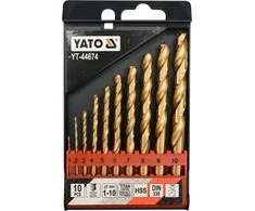 Grąžtas Yato Toya Sa Poland Grąžtų rinkinys | HSS-Titan | 1 - 10 mm | 10 vnt. (YT-44674)