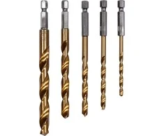 Grąžtas YATO Rinkinys grąžtų DO METALU HSS-TiN 5szt.HEX 4-10mm