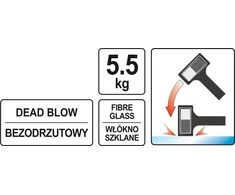 Yato Toya Sa Poland Guminis plaktukas ratų nukalimui | 5,5kg (YT-46273)
