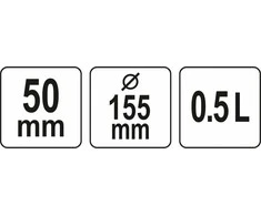 YATO KONTEINeris PLOKŠČIAM TINKO 0,5L