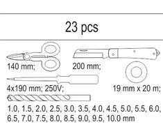 Toya Sa Poland Įrankių rinkinys į vežimėlius - universalus komplektas (YT-55471)