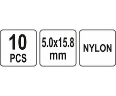 YATO NITY PLASTIKOWE 5.0x15.8mm /10vnt.