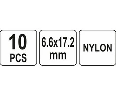 YATO NITY PLASTIKOWE 6.6x17.2mm /10vnt.