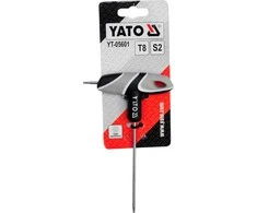Toya Sa Poland L tipo atsuktuvas TORX su rankena T8 (YT-05601)