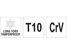 Toya Sa Poland L tipo raktas | ilgas tipas | T-Star (su skyle) (Torx) T10 (YT-05514)