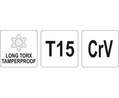 Toya Sa Poland L tipo raktas | ilgas tipas | T-Star (su skyle) (Torx) T15 (YT-05515)