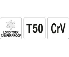 Toya Sa Poland L tipo raktas | ilgas tipas | T-Star (su skyle) (Torx) T50 (YT-05522)