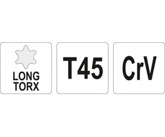 Toya Sa Poland L tipo raktas | ilgas tipas | T-Star (Torx) T45 (YT-05502)