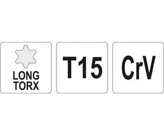 Toya Sa Poland L tipo raktas | ilgas tipas | T-Star (Torx) T15 (YT-05495)
