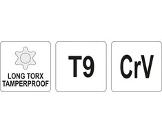 Toya Sa Poland L tipo raktas | ilgas tipas | T-Star (su skyle) (Torx) T9 (YT-05513)