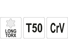 Toya Sa Poland L tipo raktas | ilgas tipas | T-Star (Torx) T50 (YT-05503)