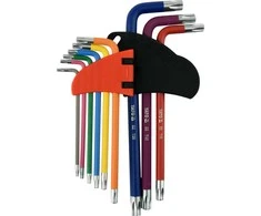 Yato Toya Sa Poland L tipo raktų rinkinys | spalvoti / S2 | T-Star (Torx) / T10 - T50 | 9 vnt. (YT-05633)