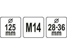 YATO DULKIŲ DANGLAS ŠLIfavimui. 125 mm