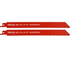 Yato Toya Sa Poland Pjūkliukai stumdomam siaurapjūkliui | metalui | BIM 225 mm 24TPI 2 vnt. (YT-33934)
