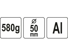 Yato Toya Sa Poland Plaktukas aliuminis | 50 mm / 580g (YT-45282)