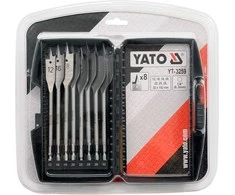 Grąžtas YATO kastuvinių grąžtų rinkinys, 8 vnt., 12–32 mm
