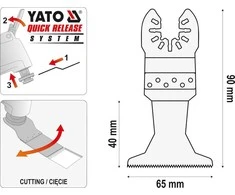 Yato Toya Sa Poland Priedas daugiafunkciniam įrankiui | BIM-TIN | 90 mm / 65 mm (YT-34713)