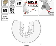 YATO APVALUS PJŪKLĖS DIENAS BIM-TIN DAUGIAFUNKCINIAM ĮRANKIUI 100 mm