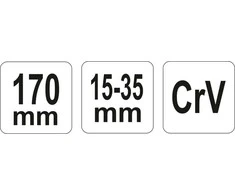 Yato Toya Sa Poland Raktas užmetamas šarnyrinis Cr-V, 15-35 mm (YT-01670)