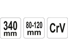 Yato Toya Sa Poland Raktas užmetamas su varžtu Cr-V, 80-120 mm (YT-01678)