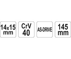 Yato Toya Sa Poland Raktas vamzdelinis 14X15 mm (YT-4918)