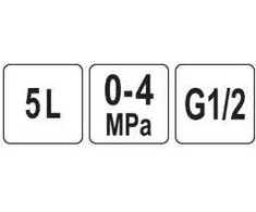 Vorel Rankinė pompa slėgio / spaudimo testavimui | 40 bar | 5 l (55400V)