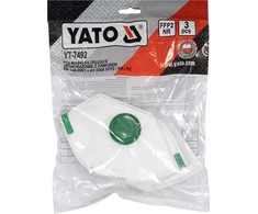 YATO DULKĖS KAUKĖS VIENPUSIS FILTRAS + 3 VĖDŽIŲ ANGA. /7492