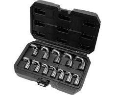Toya Sa Poland Šarnyrinių atvirų žiedinių veržliarakčių rinkinys | 10 mm (3/8") | 8 - 19 mm | 12 vnt. (YT-38550)