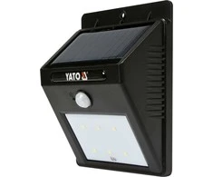 Sieninis šviestuvas Šviestuvas su saulės baterija Yato YT-81856; LED; Tvirtinimas prie sienos