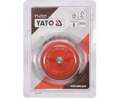 YATO TAČIAU ŠEPEČETĖLIS SU BOTONU 100mm INOX