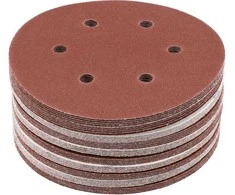 Toya Sa Poland Šlifavimo popierius {velcro) | 6 skylės | 150 mm / P80 | 50 vnt. (YT-834583)