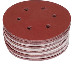 Yato Toya Sa Poland Šlifavimo popierius {velcro) | 6 skylės | 150 mm / P180 | 50 vnt. (YT-834587)