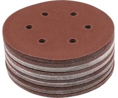 Toya Sa Poland Šlifavimo popierius {velcro) | 6 skylės | 150 mm / P150 | 50 vnt. (YT-834586)