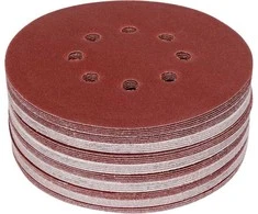 Toya Sa Poland Šlifavimo popierius {velcro) | 8 skylės | 150 mm / P120 | 50 vnt. (YT-834595)